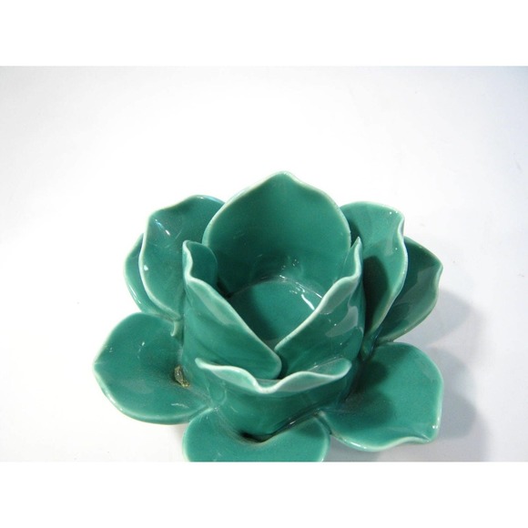 Floral Flower Garden Theme Glass Votive Candle Holder - Picture 3 of 5